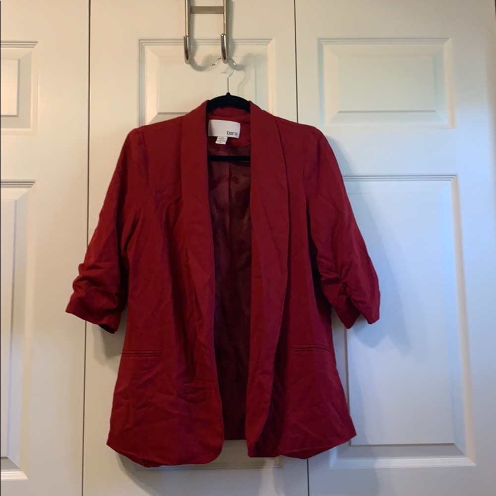 Bar III Red 3/4 sleeve blazer